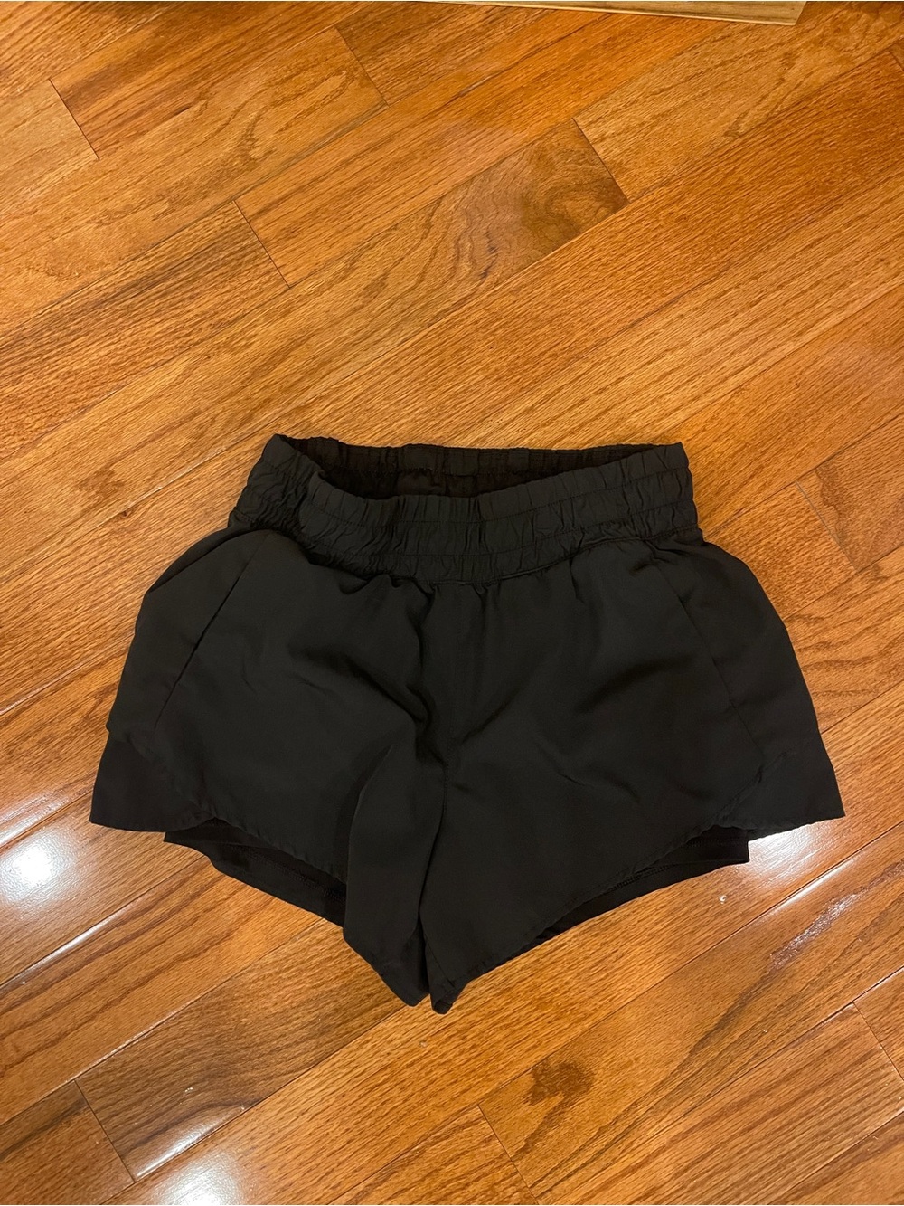 Avia Black Women's Black Athletic Workout Shorts Size Medium
